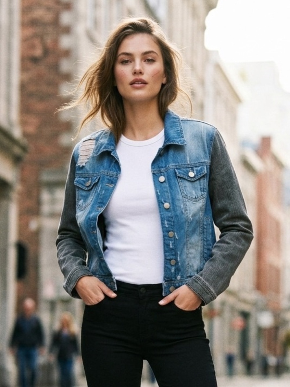 W118 by Walter Baker Two-Tone Denim Jacket
